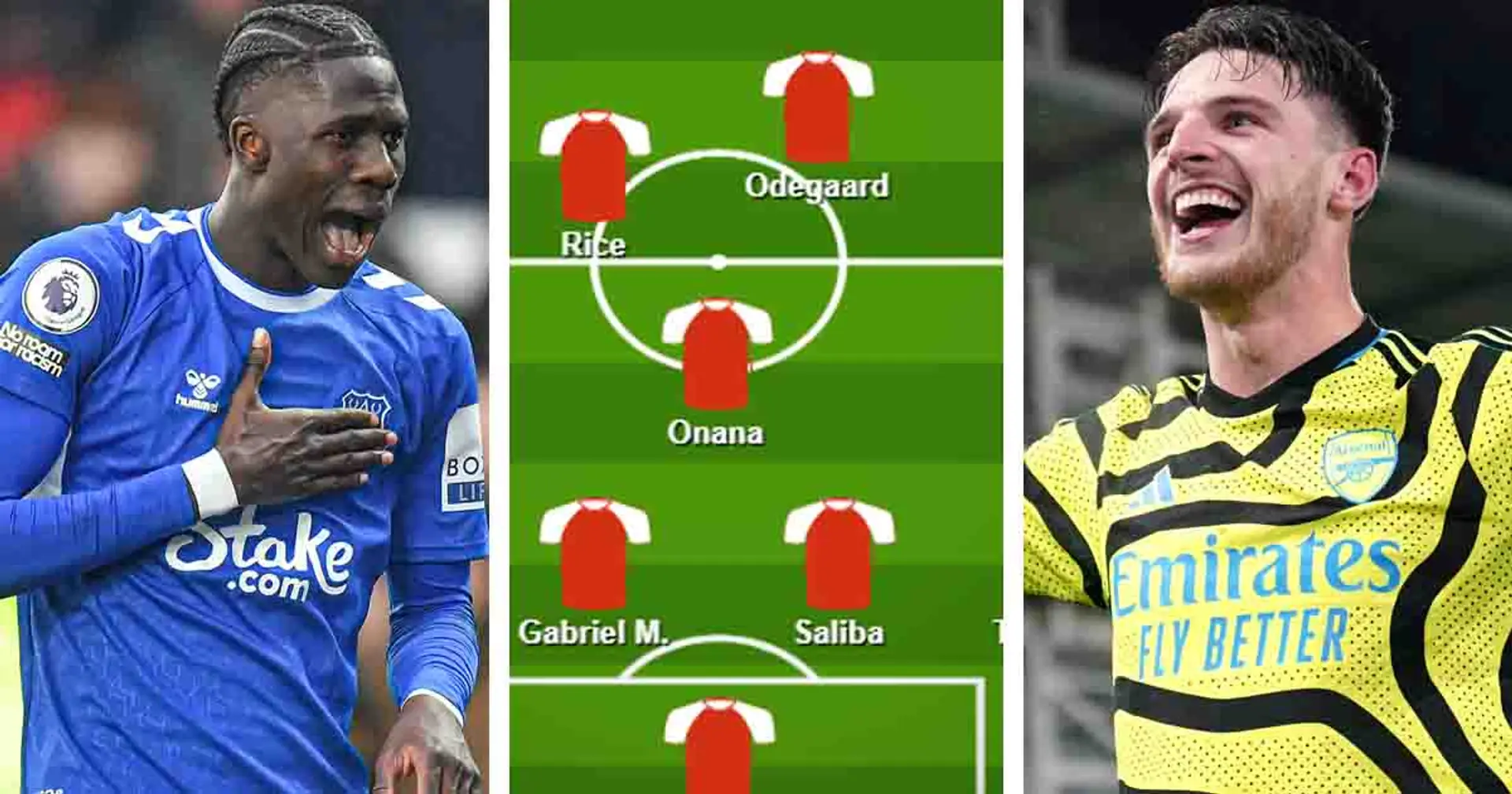 Two ways Arsenal can line up with Amadou Onana shown in lineup – he can free up Declan Rice