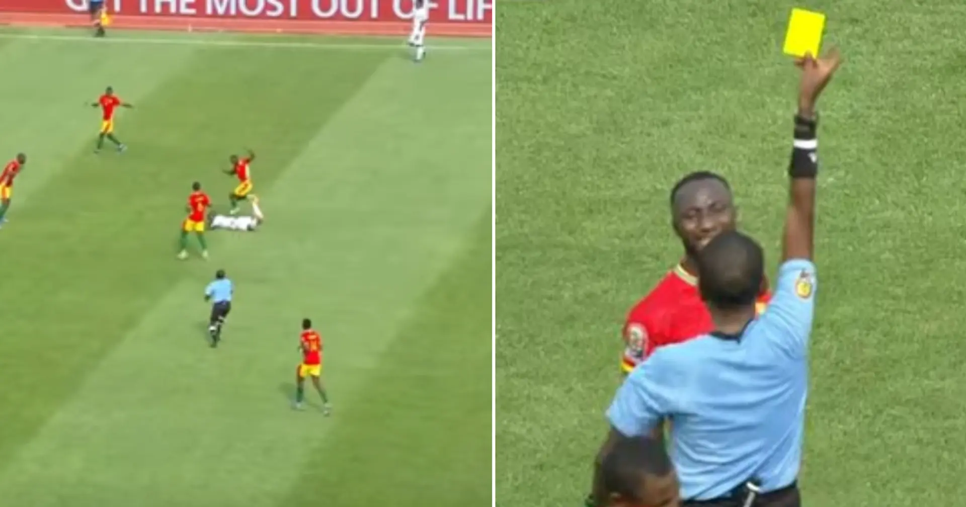 Naby Keita brutally tackles Sadio Mane in AFCON clash, gets booked immediately