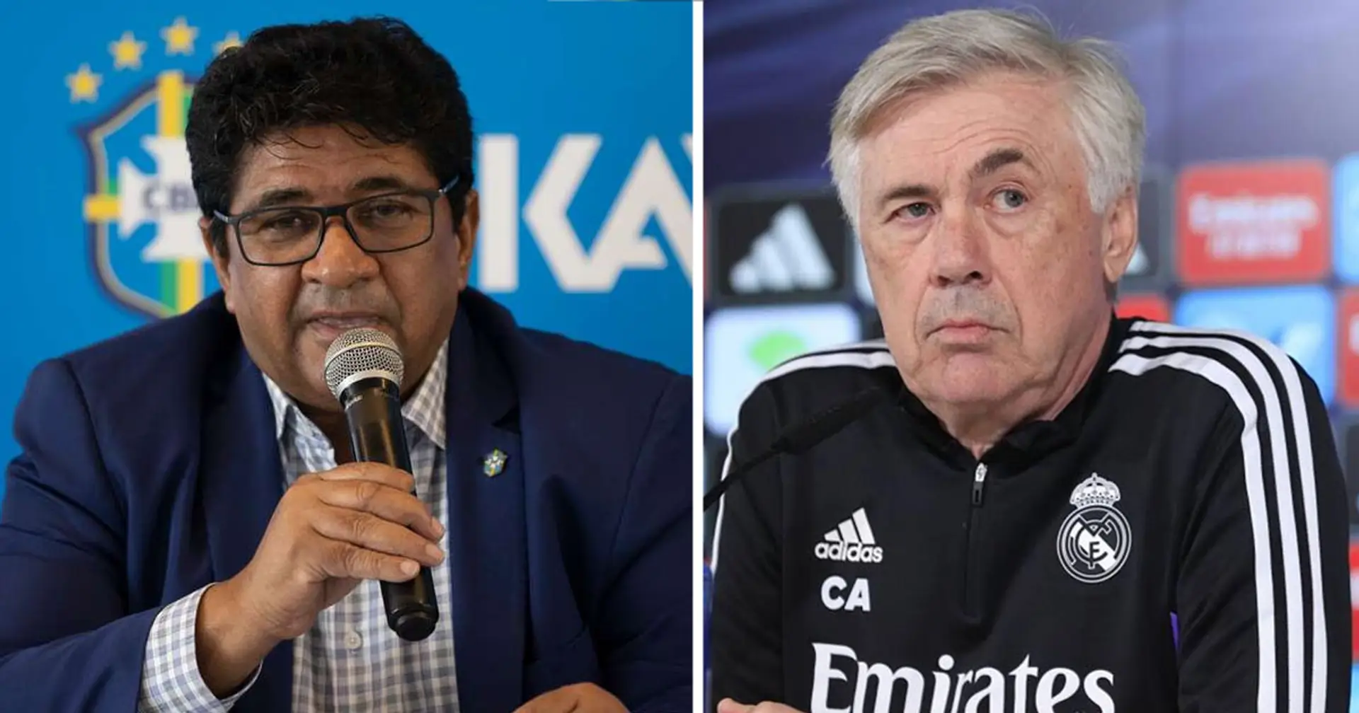 'Es el entrenador que más quieren nuestros aficionados': el presidente del fútbol de Brasil confirma el interés por Ancelotti
