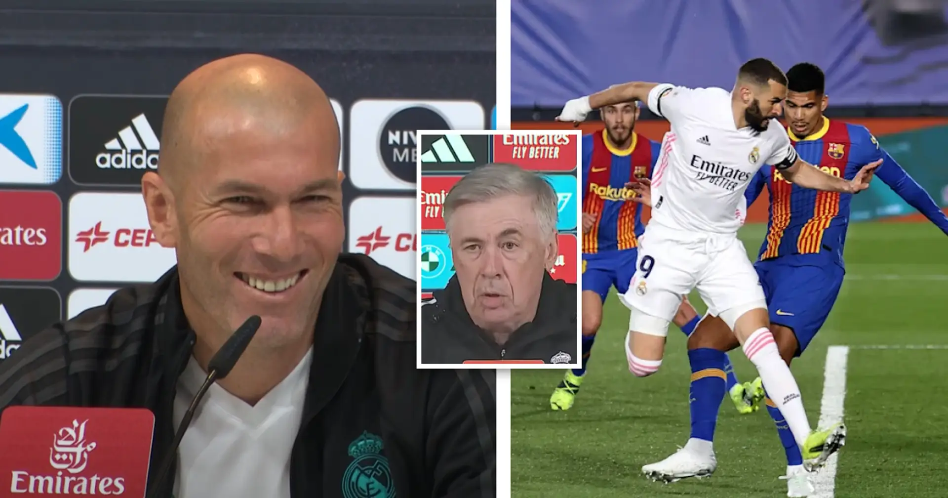'Habría ganado con este equipo': los fanáticos recuerdan el récord de Zidane en el Clásico como entrenador del Madrid
