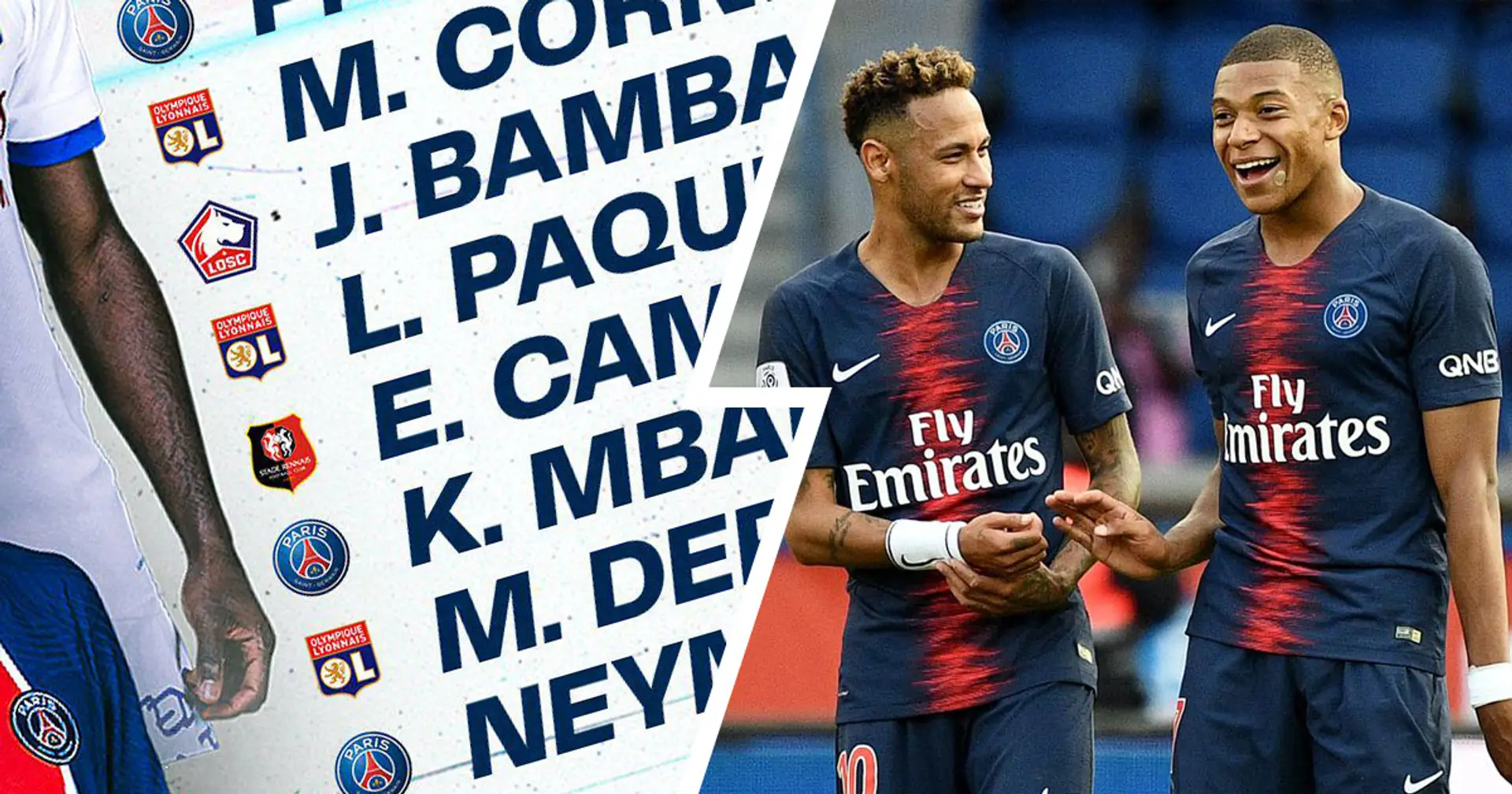 🎯 6 joueurs du PSG figurent dans le XI type des fans de cette première partie de saison de Ligue 1
