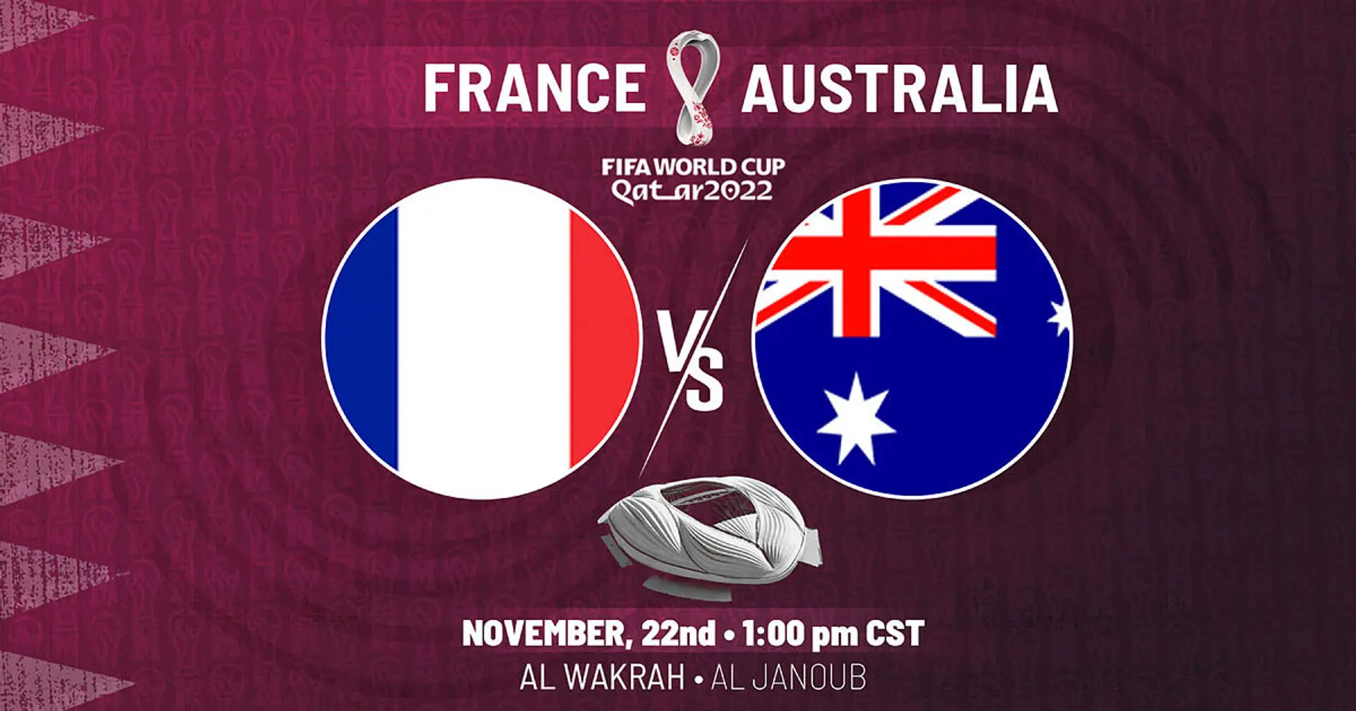 France vs Australia: Official team lineups for the World Cup clash announced