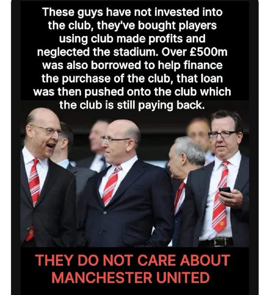 Glazers out 24/7 365 days a year until they own 0.00% of United #GlazersOut