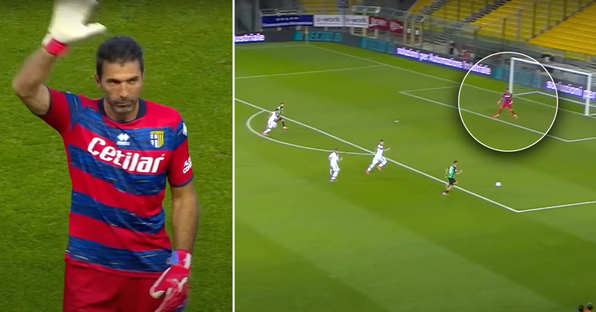 Superman returns. 43-year-old Gianluigi Buffon pulls off a miracle save for Parma