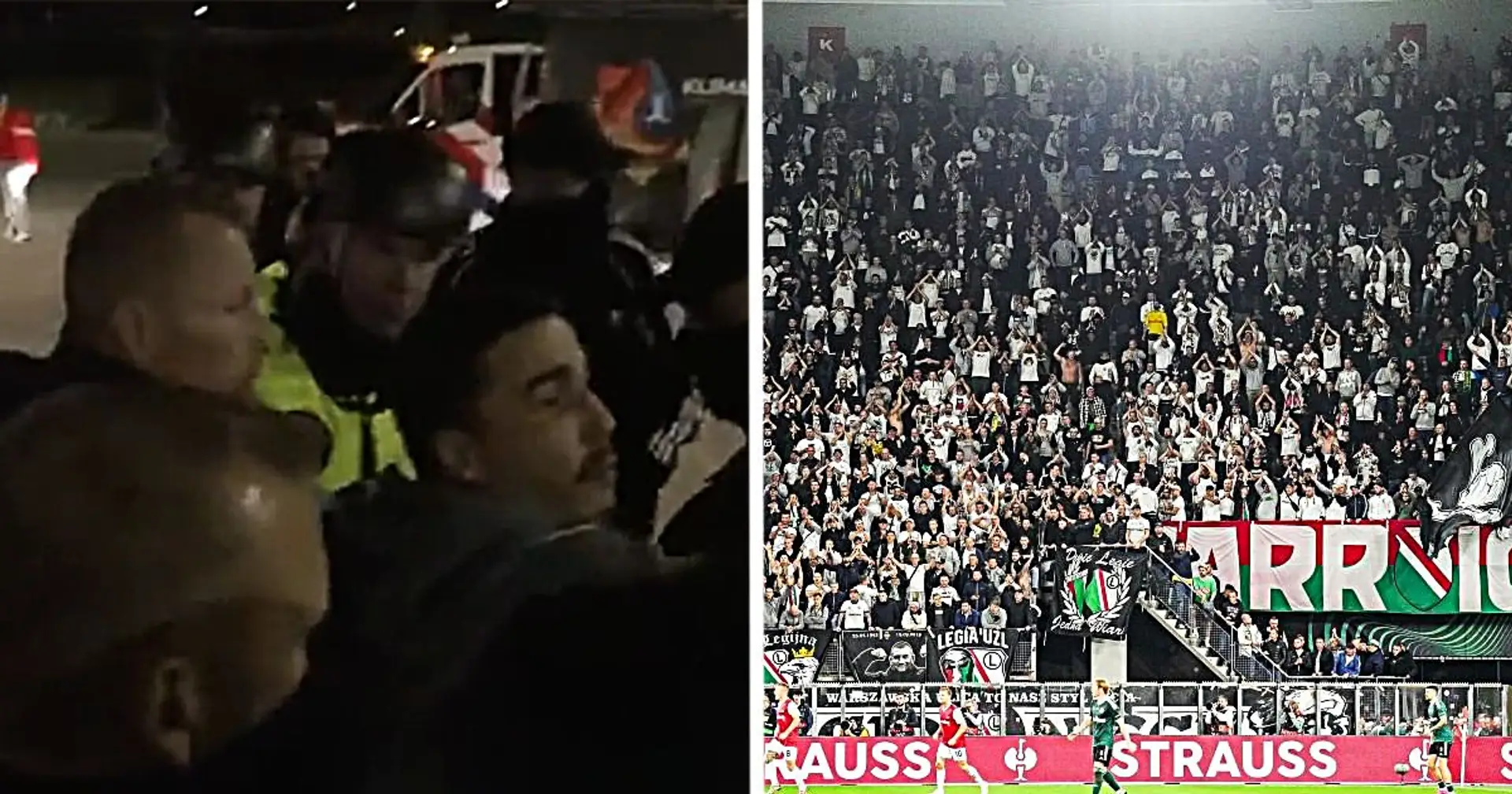 Le président du Legia frappé au visage lors d'un affrontement entre supporters et policiers après le match vs AZ, deux joueurs arrêtés