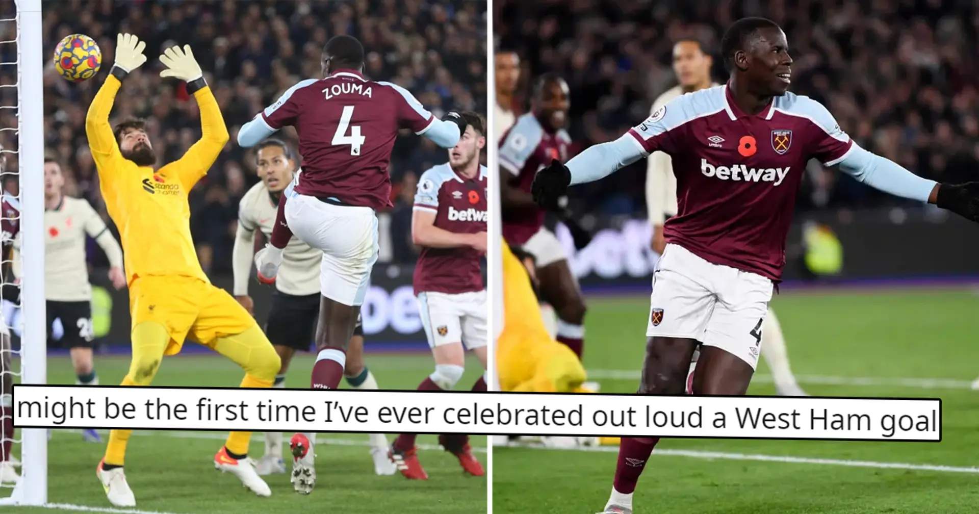 'You're welcome, West Ham', 'so happy for him': Chelsea fans react to Zouma's winning goal vs Liverpool