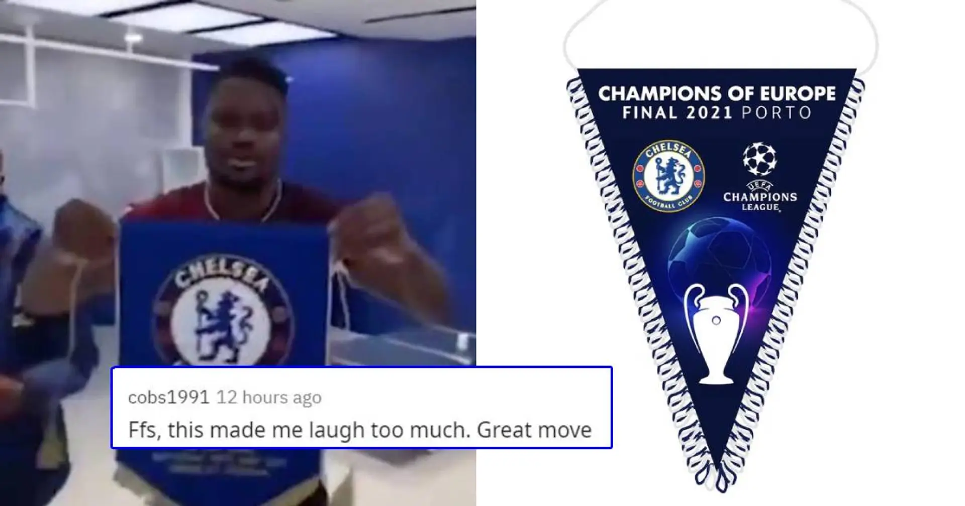 'Real power move': Chelsea fan takes ultimate revenge on Amartey by sending him Champions League pennant