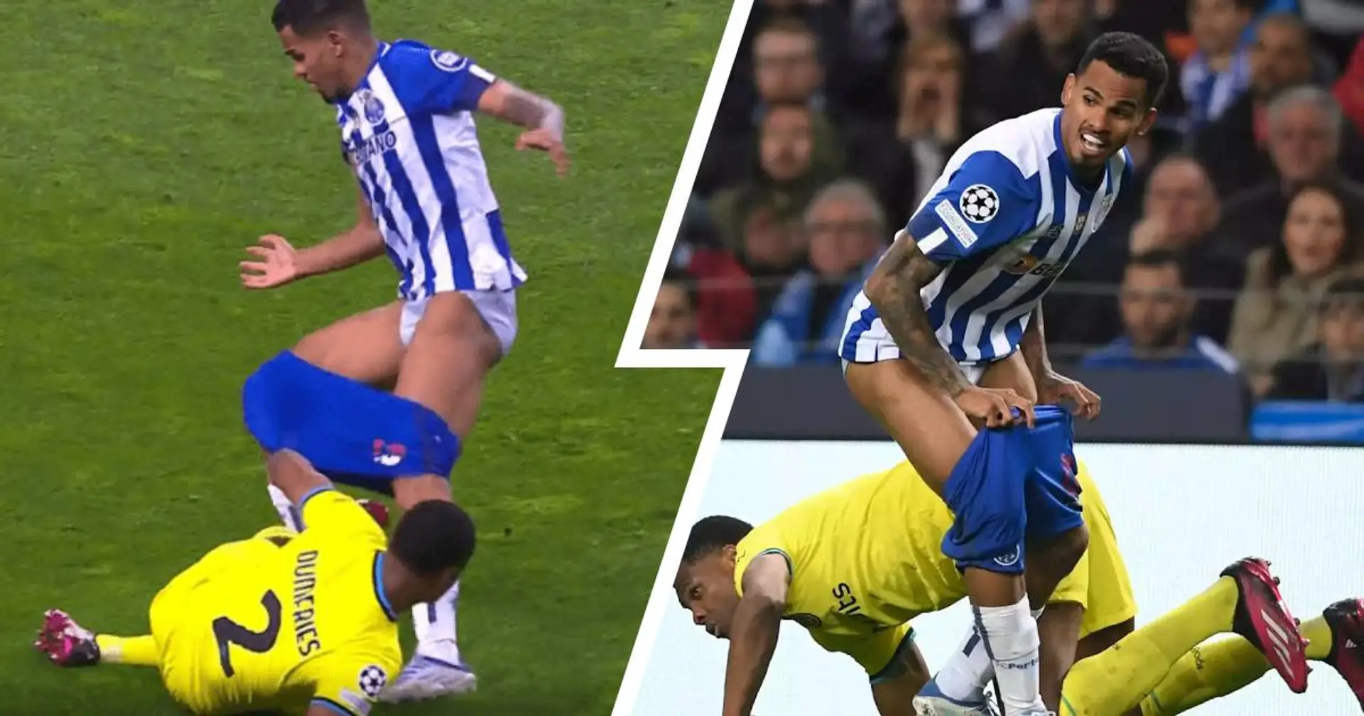 Rumoured target Denzel Dumfries pulls opponent's shorts down in Champions League clash