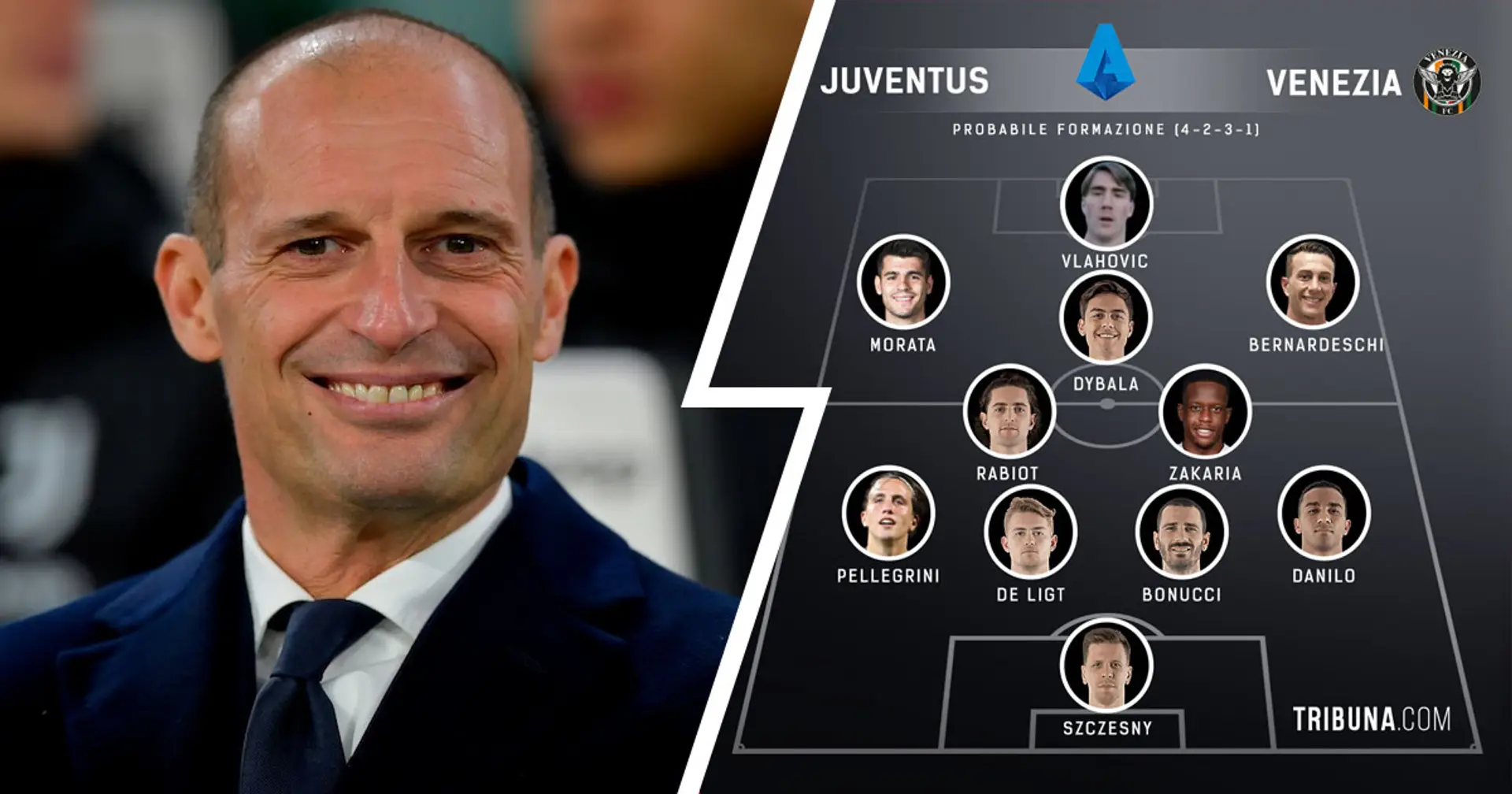 Juventus vs Venezia, probabili formazioni e ultime notizie: Zakaria a centrocampo, gioca Morata