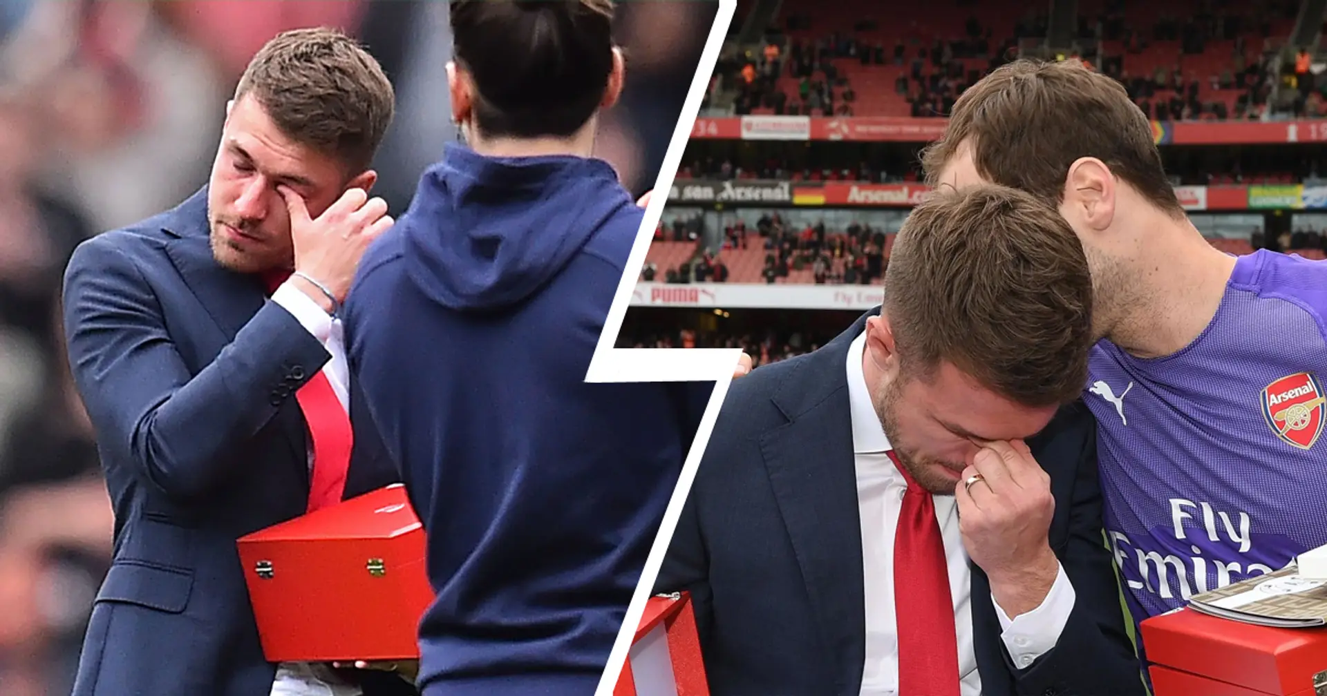 'That club meant so much to me and always will': Aaron Ramsey recalls getting emotional when giving farewell speech at the Emirates