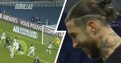 Sergio Ramos scores his first-ever goal for PSG