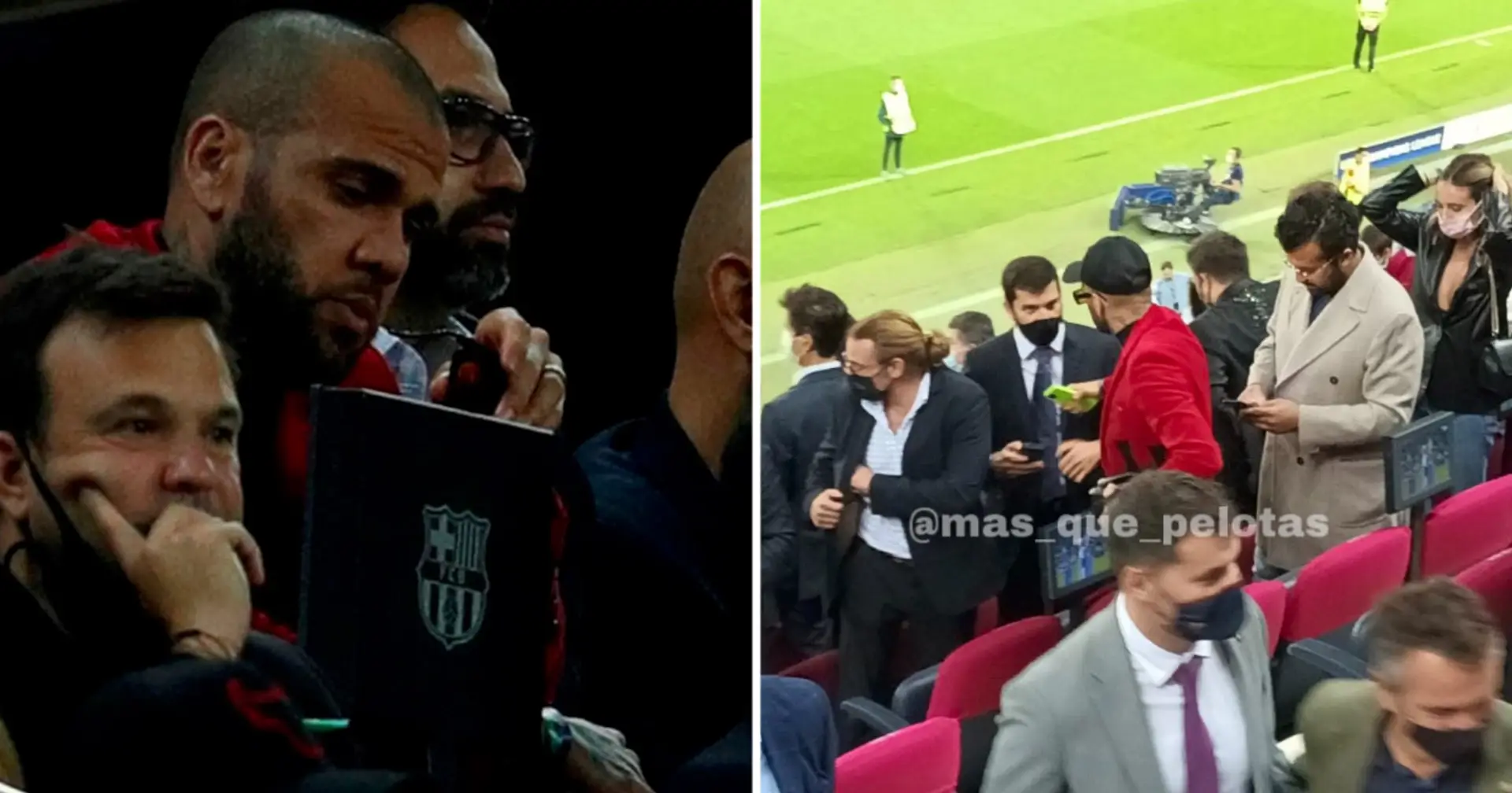 Spotted: Dani Alves at Camp Nou watching Barca against Dynamo Kyiv
