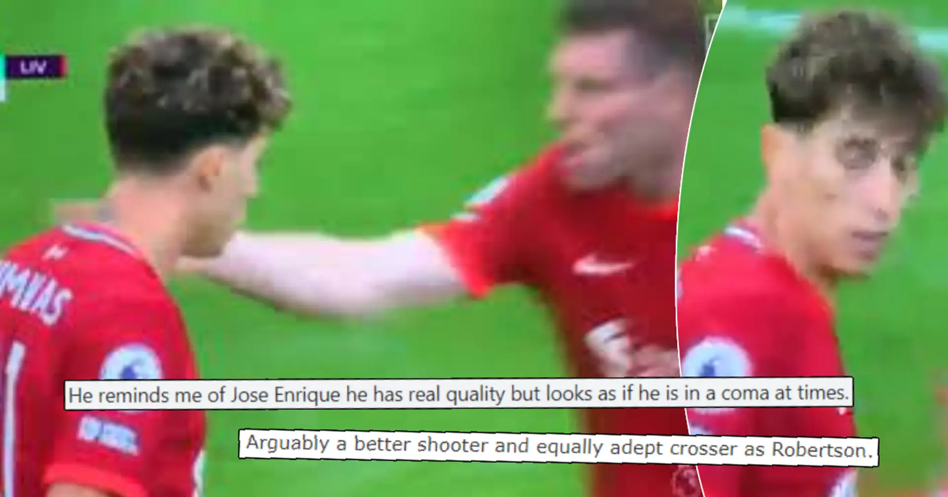 'Will push Robbo', 'Love Milner slapping him': Liverpool fans assess Tsimikas' full Prem debut