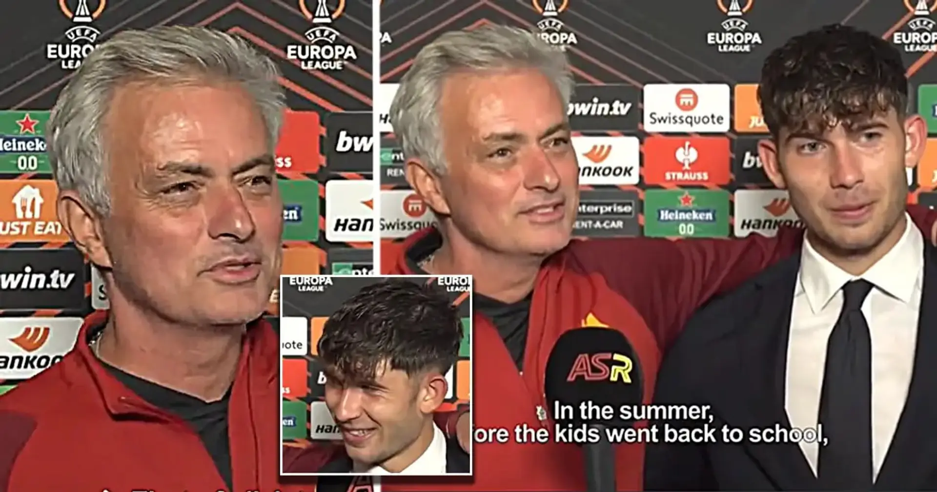 Süße des Tages: Mourinho holt Youngster mit Europa-League-Debüt für Roma zur Pressekonferenz