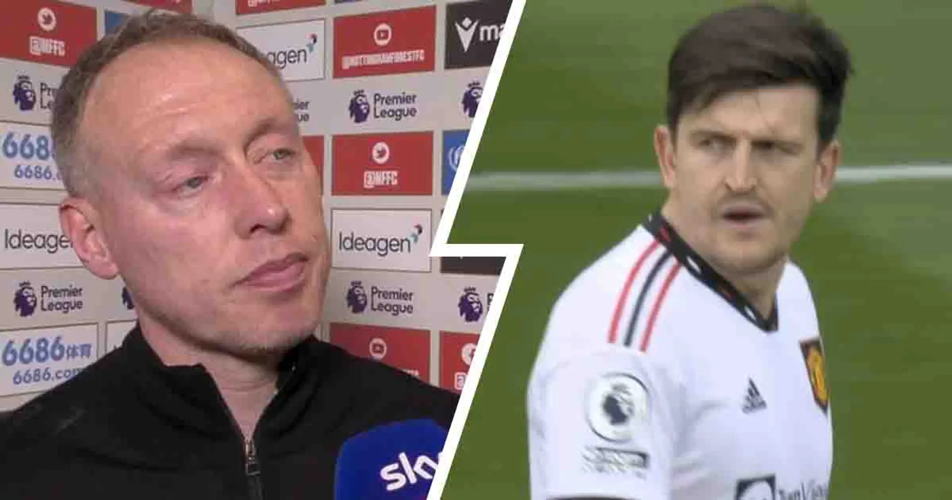 'A terrible decision': Forest boss Cooper believes Maguire should've been sent off for one instance – shown in pics
