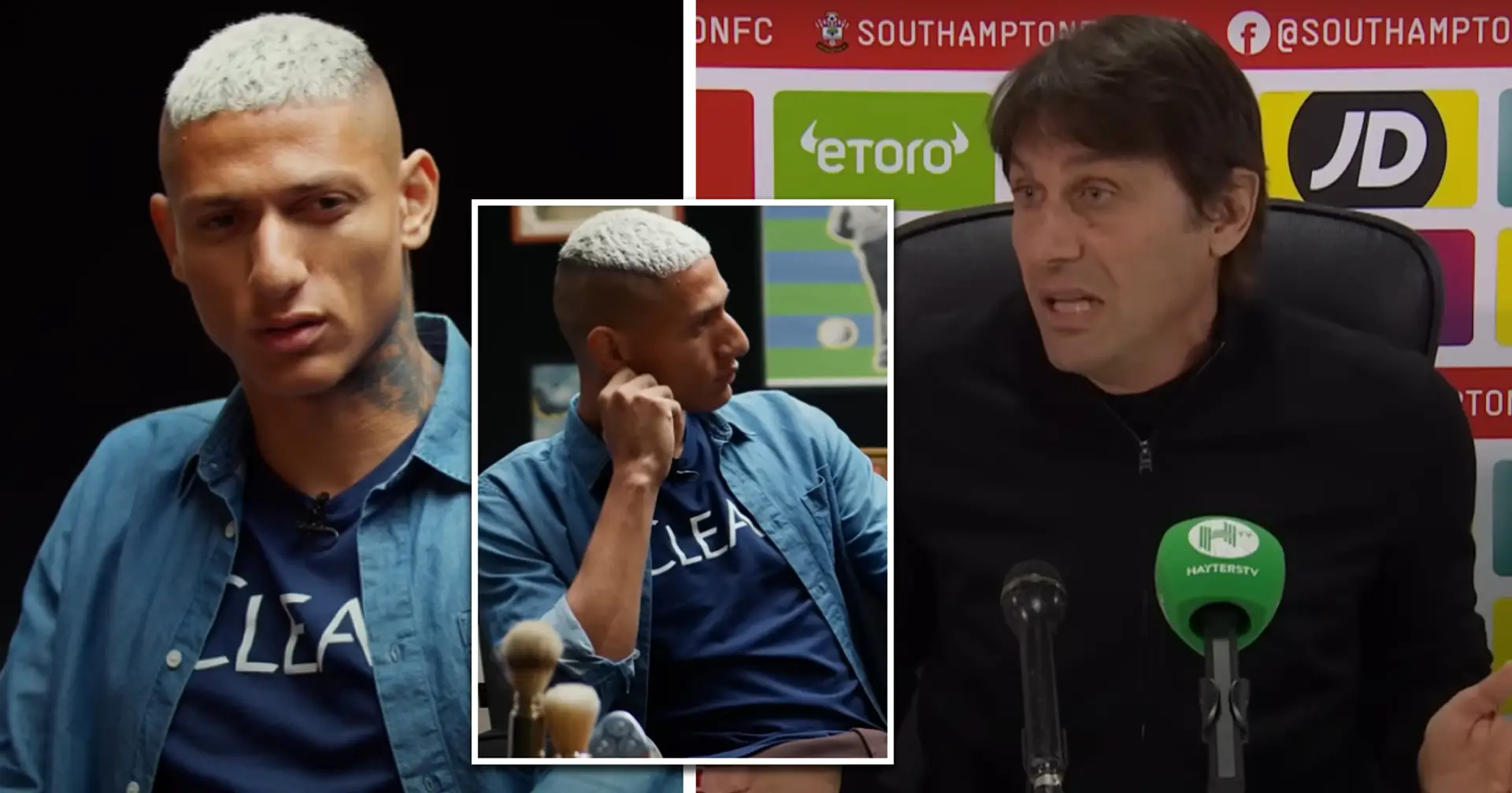 Richarlison claims Antonio Conte spent two hours scolding him in front of the squad 