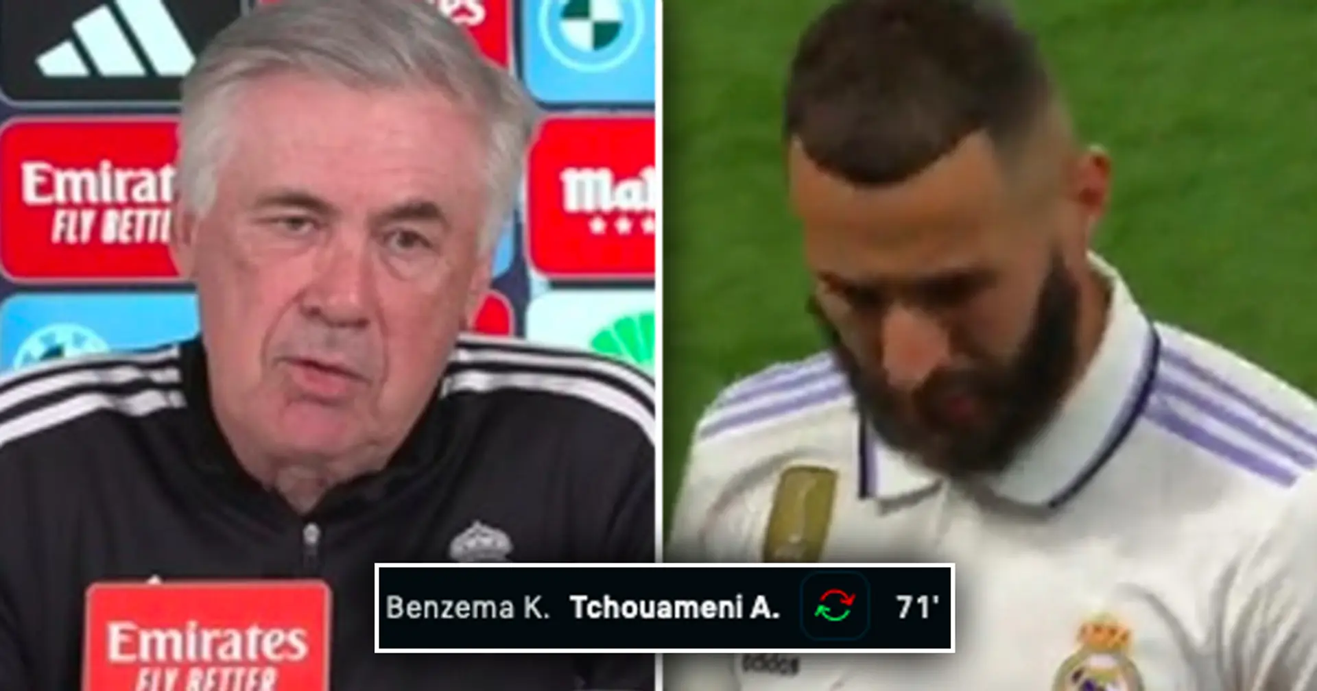 Carlo Ancelotti erklärt die Auswechslung von Benzema gegen Chelsea