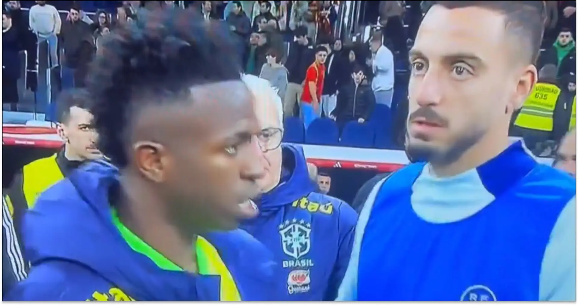Vini Jr. & Joselu get into argument after Spain v Brazil — you'll love how they ended their beef