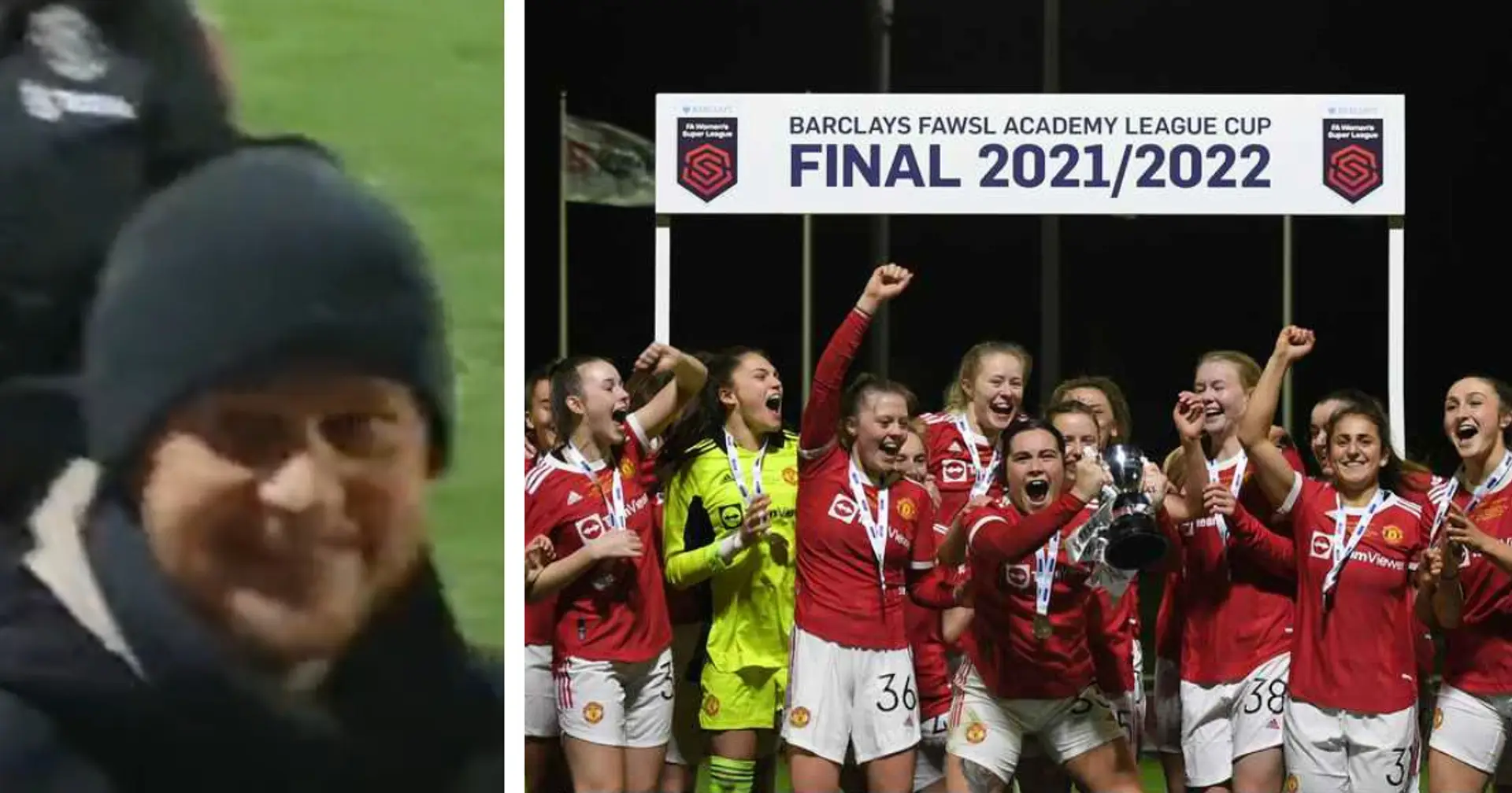 Ole Gunnar Solskjaer proudly watches daughter Karna win trophy with Man United women