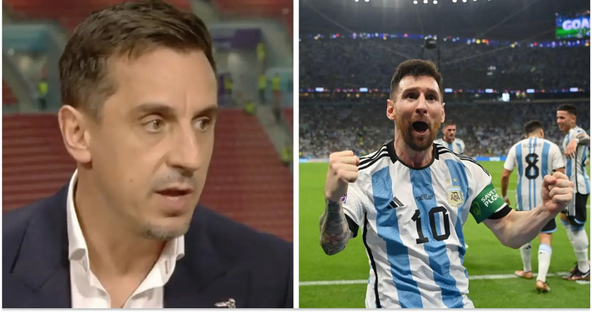 Gary Neville says footballers no longer fear Messi, shortly after Leo scores