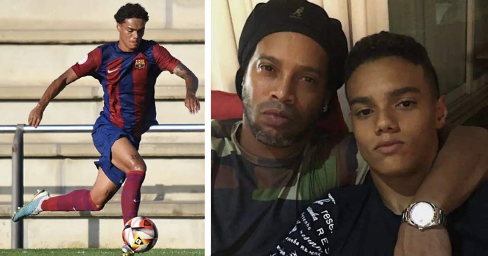 How Ronaldinho son fares at Barca – played against Man United team already