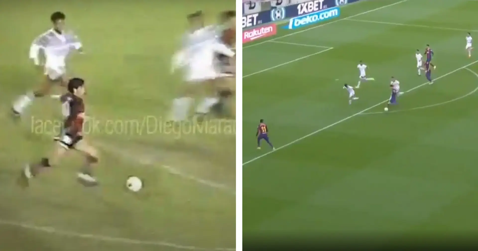 Tribute done right: Messi's goal vs Osasuna incredibly similar to Maradona's goal for Newell's