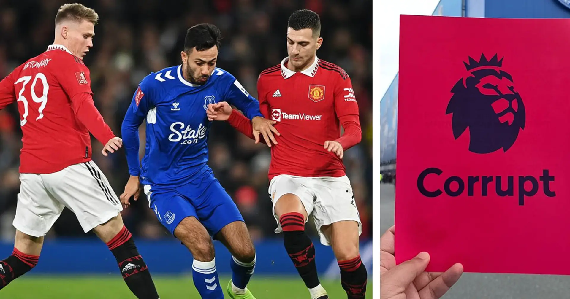 Everton fans distribute thousands of cards with two instructions to protest against Premier League in Man United clash