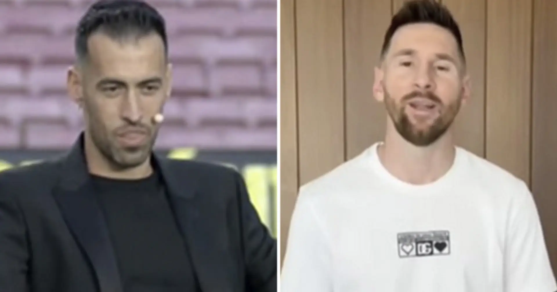 'Te amo, lo sabes': Messi a Busquets durante la ceremonia de despedida