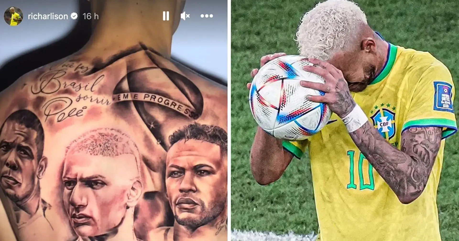 Neymar blockierte Richarlison wegen dessen Tattoo und schickte ihm sogar 30.000 Dollar, damit er es von seinem Körper entfernen lässt  