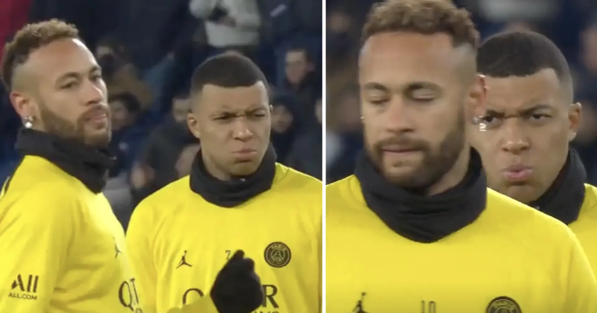 Neymar scores stunning free-kick during PSG warmup, Mbappe's hilarious reaction spotted