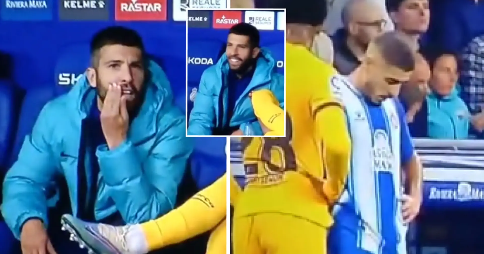 Caught on camera: 2 Barca players mock Espanyol defender from the bench 