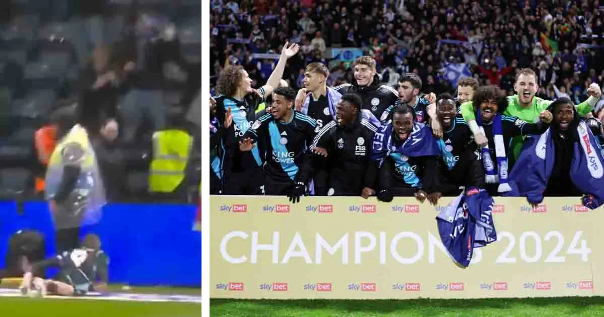Spotted: Jamie Vardy does crazy 'Klinsmann dive' as Leicester City crowned as 23/24 Championship winners