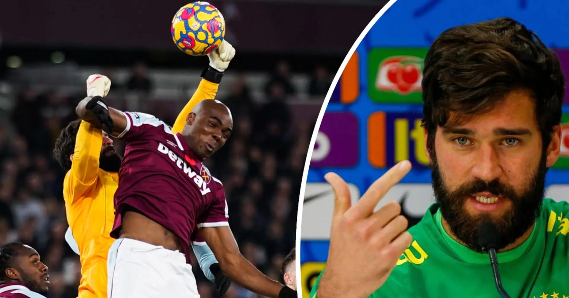 Alisson hits out at refereeing in West Ham defeat with cryptic Instagram post