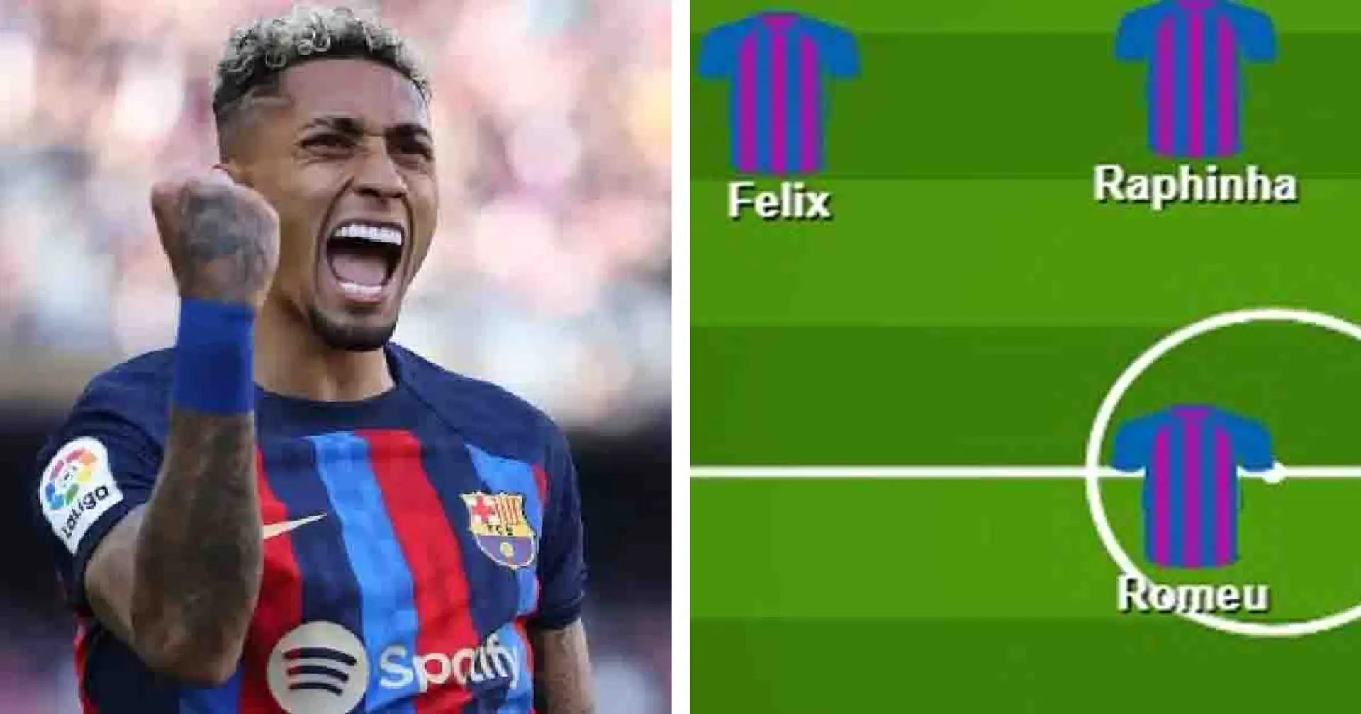 'Love his determination': Barca fan names best position for Raphinha in Xavi's XI - shown in lineup