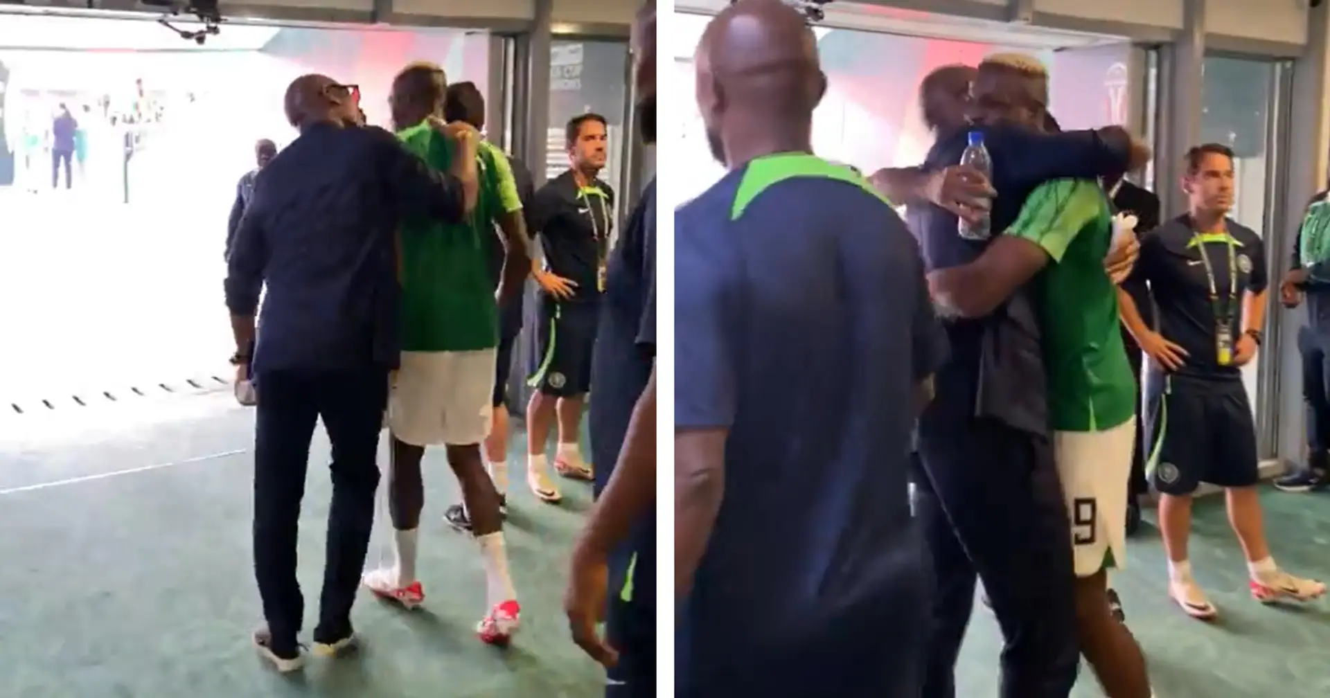 'Agent Drogba': fans react as Victor Osimhen intercepted by Chelsea legend in the tunnel