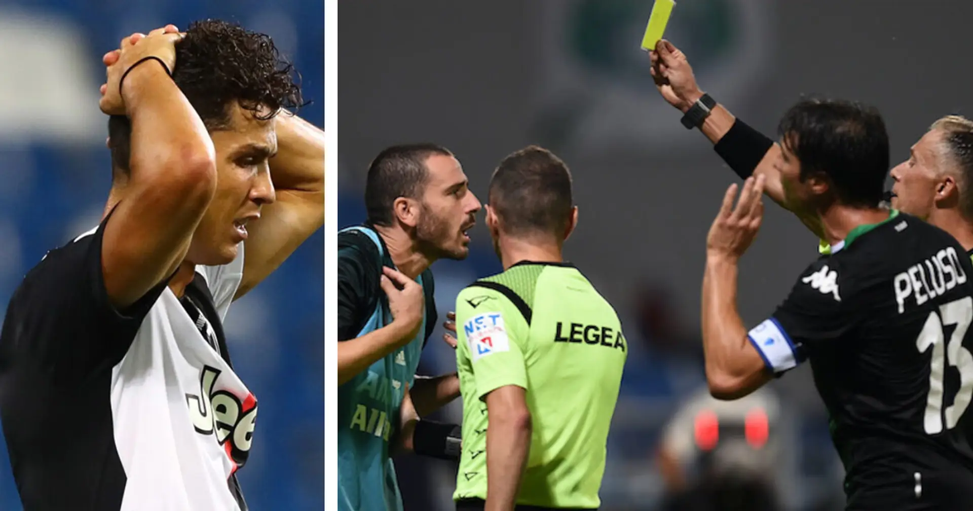Alta tensione in casa Juve: Valeri prima fa perdere le staffe a Ronaldo e Bonucci che contestano le sue scelte e poi li ammonisce