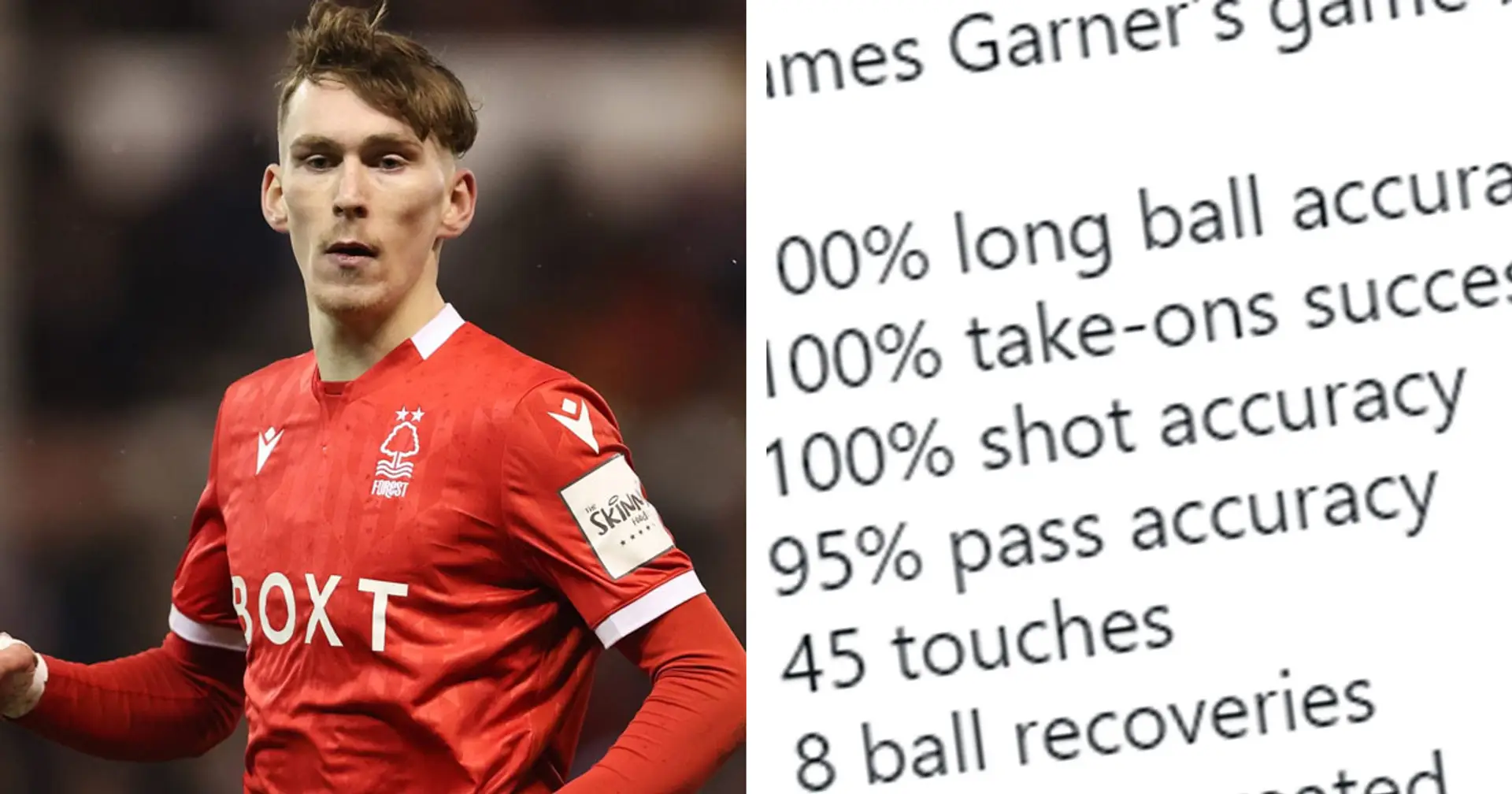 James Garner records brilliant stats in Nottingham Forest’s win over Swansea - United fans desperately want him back
