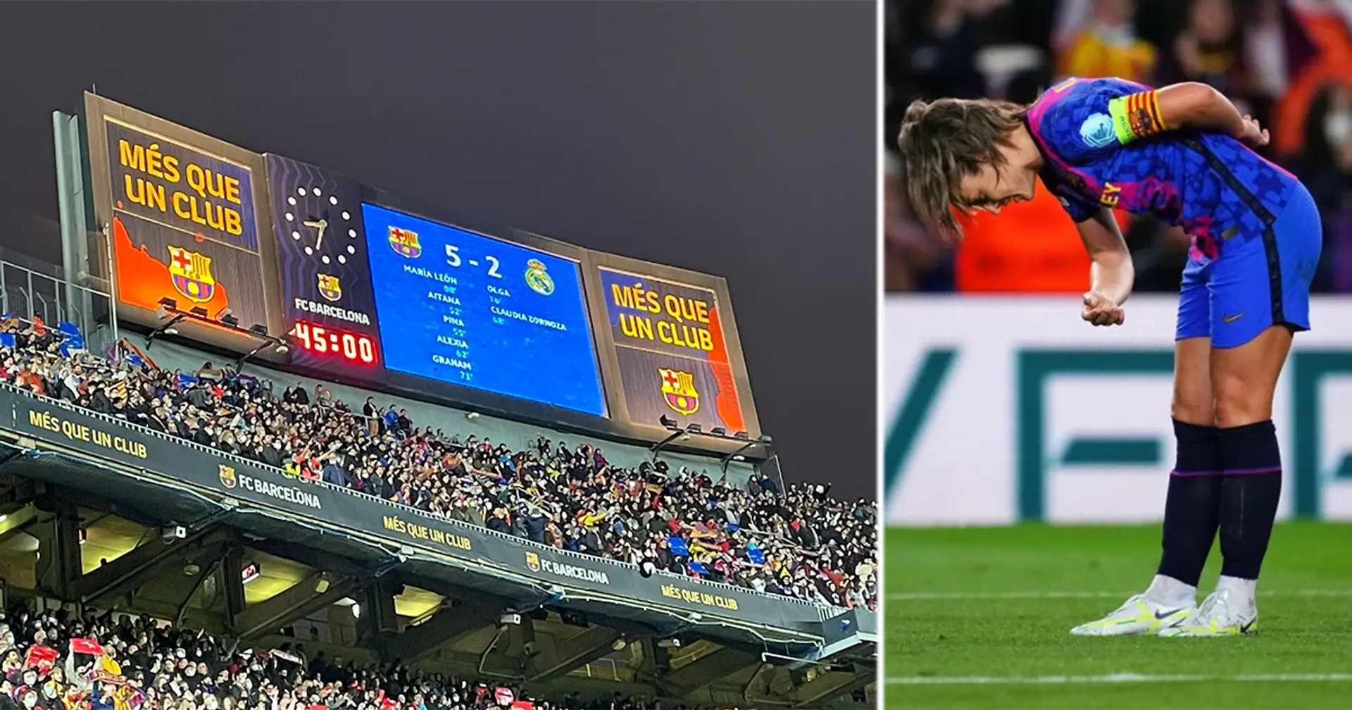 Barca Femeni put 5 past Real Madrid in record-breaking clash, advance to Champions League semifinals