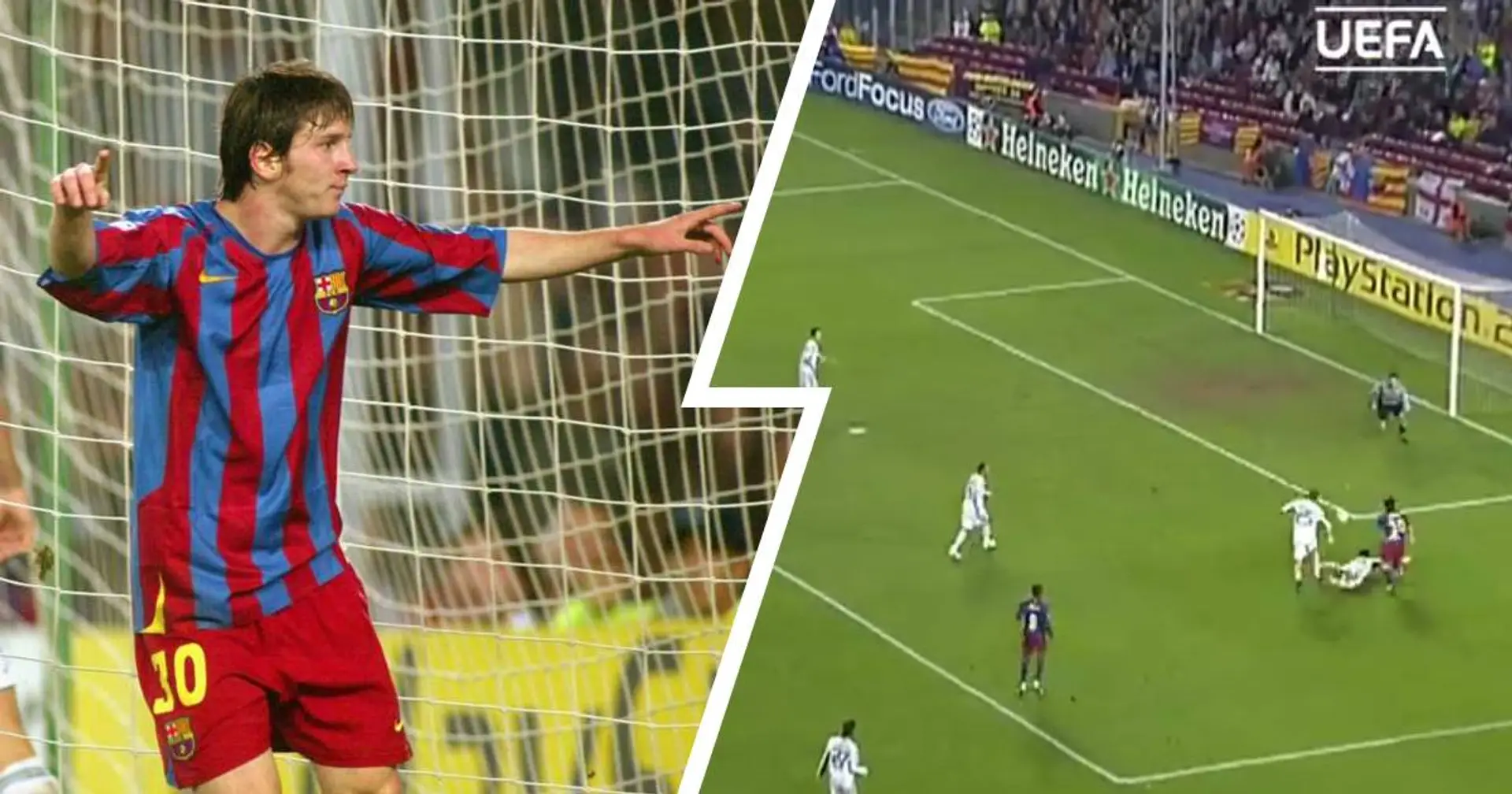 Grounding defenders right from the start: Messi scored his debut Champions League goal exactly 15 years ago (video)