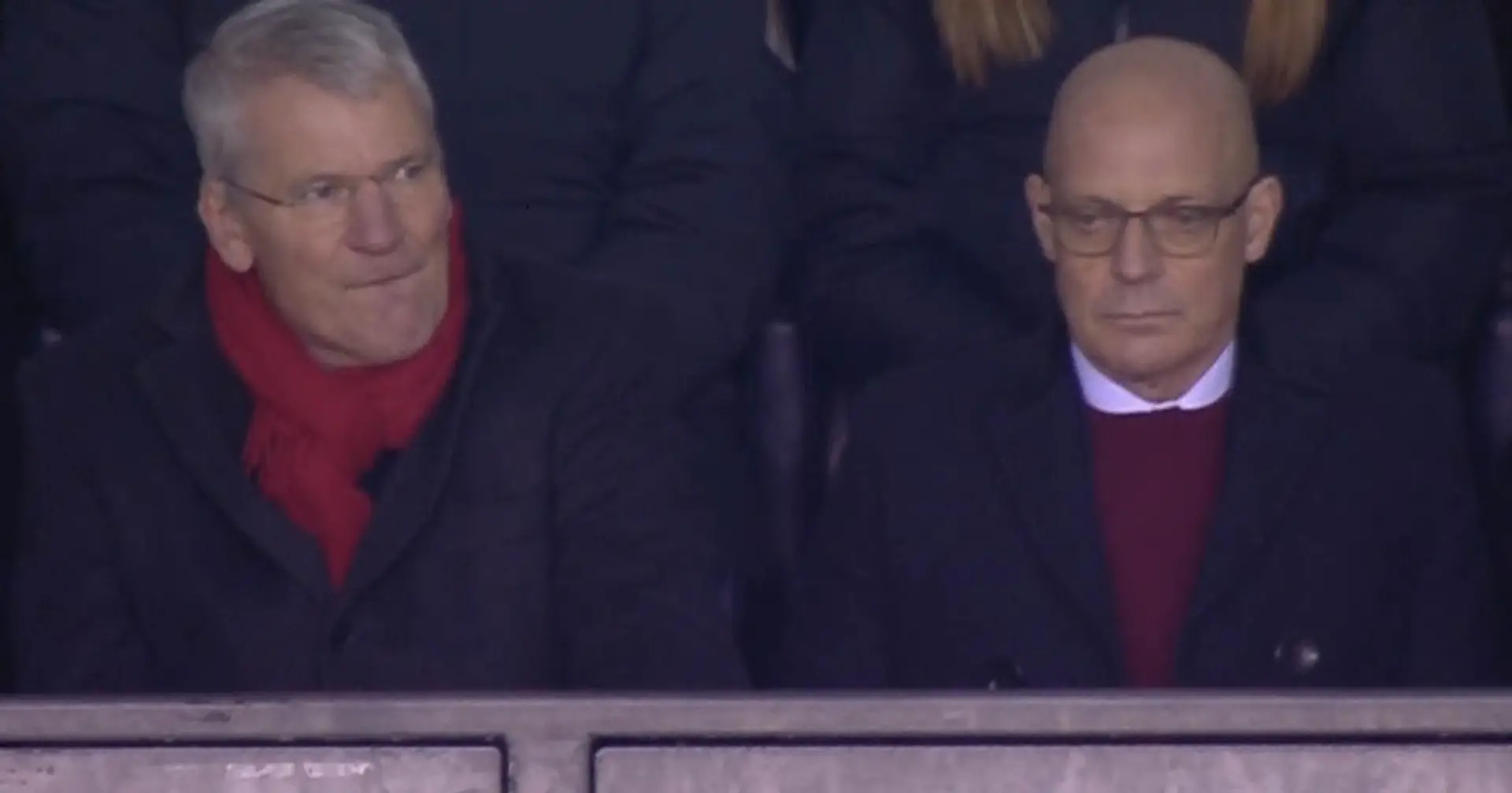 Spotted: David Gill watches Man United beat Wigan beside Dave Brailsford amid return links