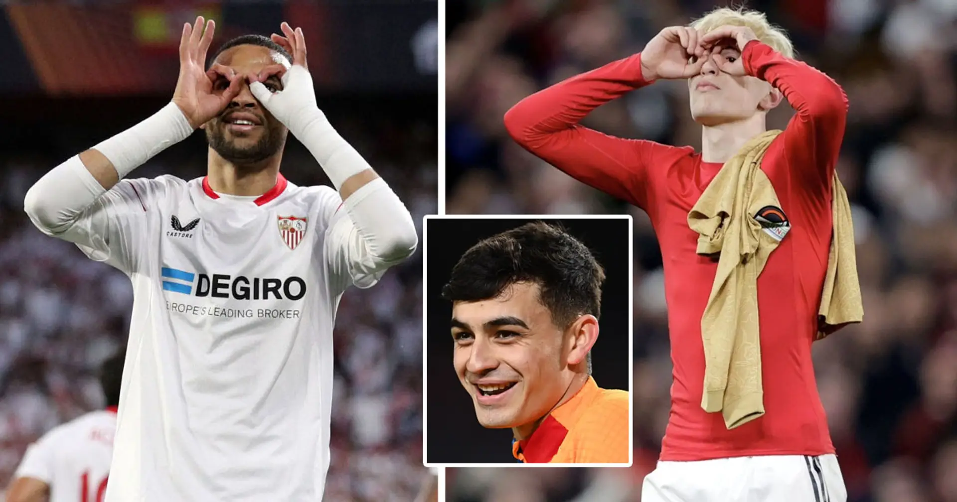 Sevilla striker hits Pedri's celebration after scoring brace v Man United, mocks Garnacho