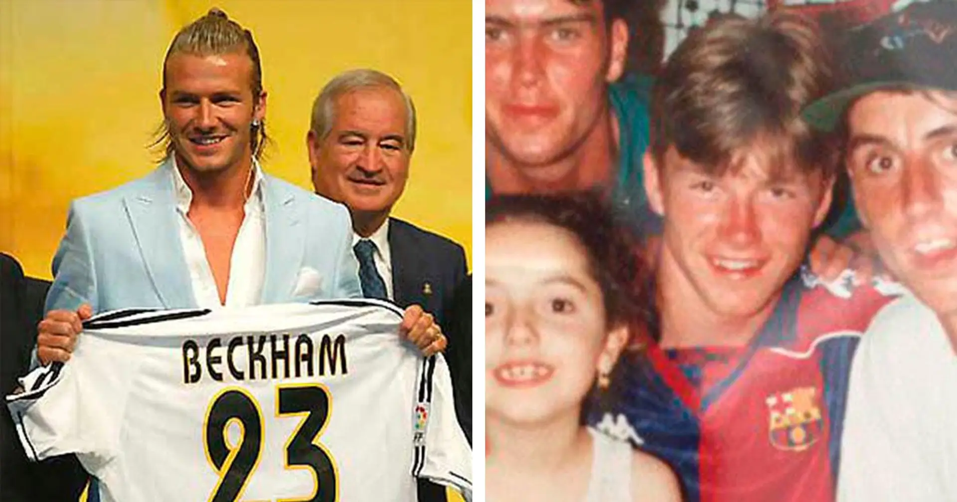"Imaginez si Laporta l'a vraiment eu": Une photo rétro de David Beckham portant le maillot du Barça devient virale