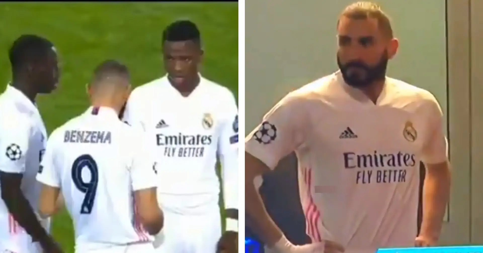 'Don't play with Vinicius, he plays against us': Half-time chat between Mendy and Benzema caught on camera
