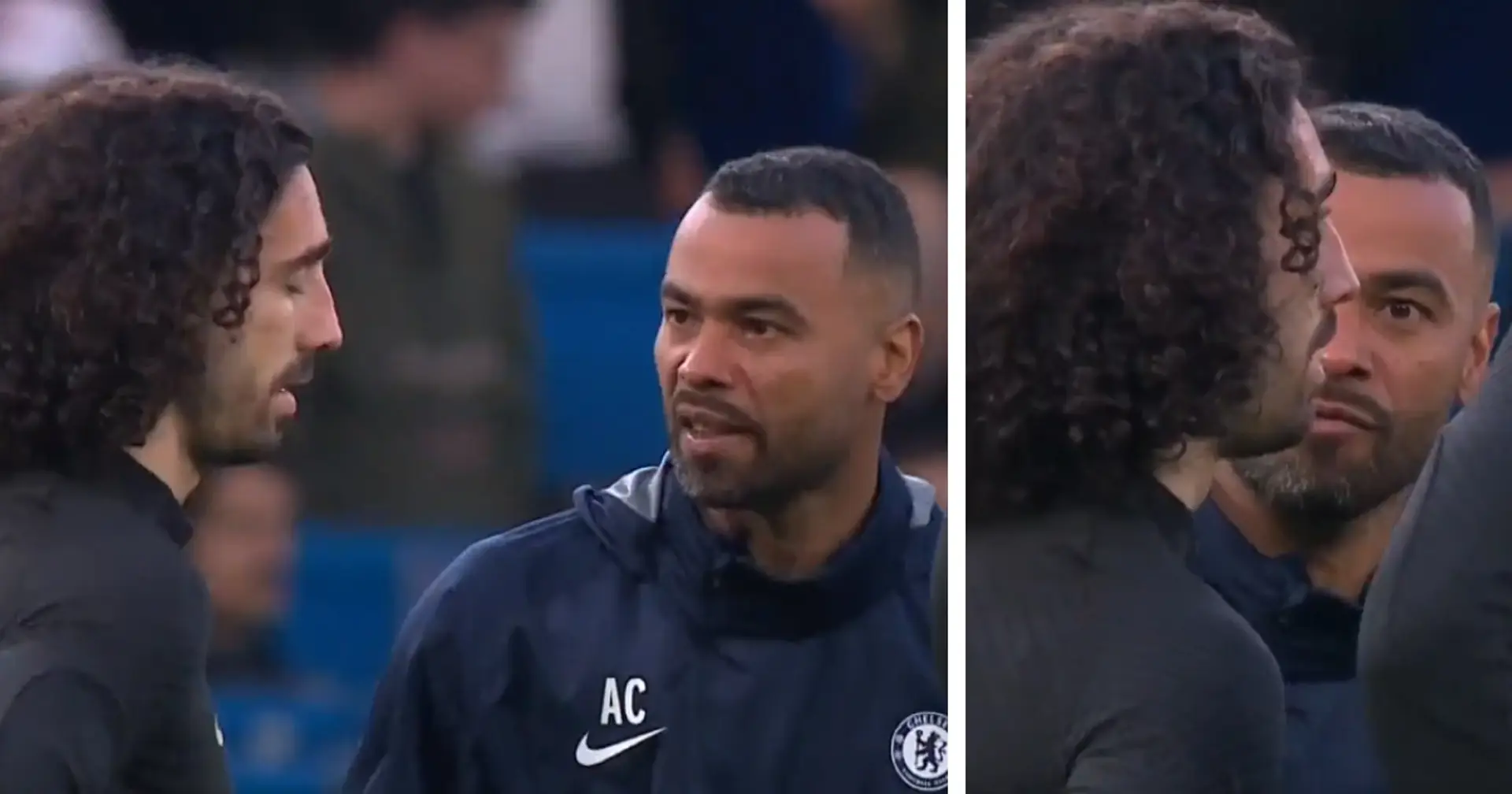 Ashley Cole passionately coaching Cucurella & other defenders before Madrid game - spotted