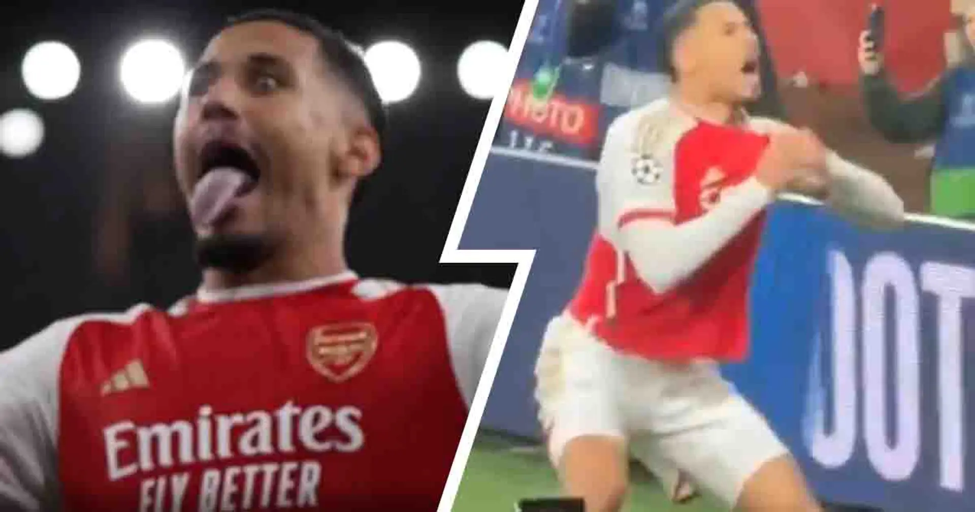 Caught on camera: William Saliba's wild celebration with Arsenal fans after FC Porto win