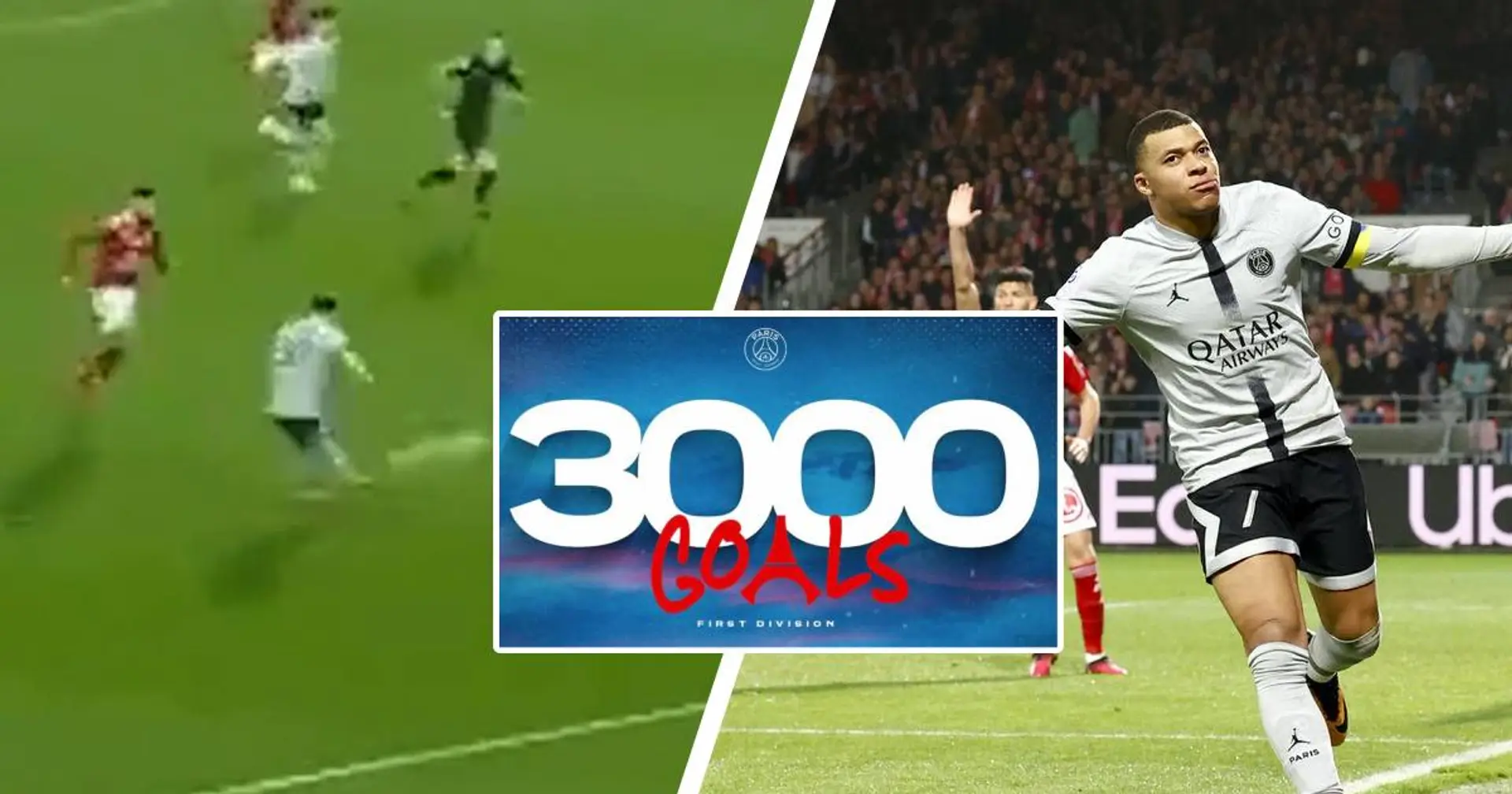 3000e but en division 1 du PSG et 2 autres records atteints grâce au but victorieux de Mbappé vs Brest