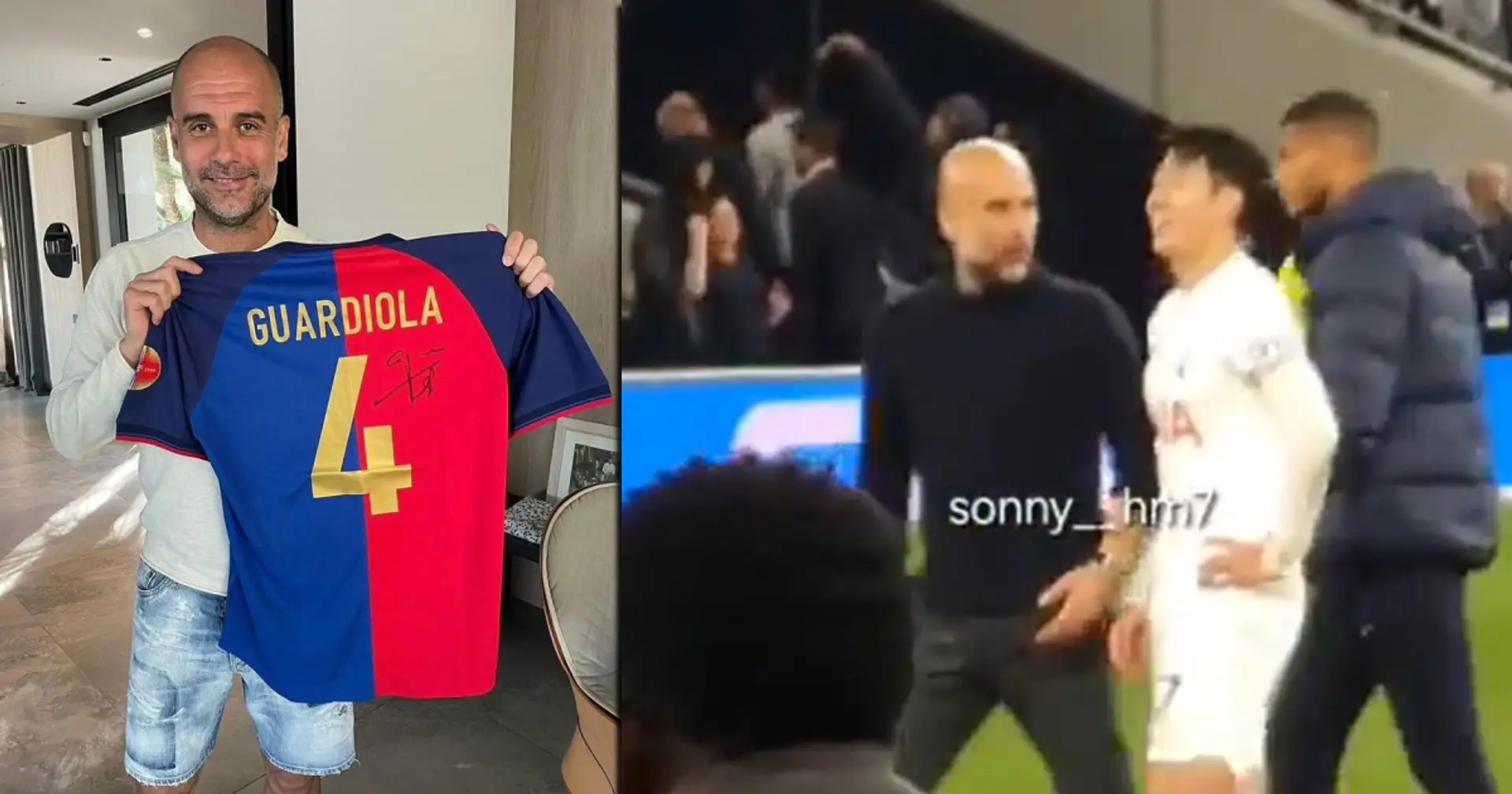 Pep Guardiola spotted chatting to Son Heung-min after South Korean's sitter sinks Arsenal's league title chances