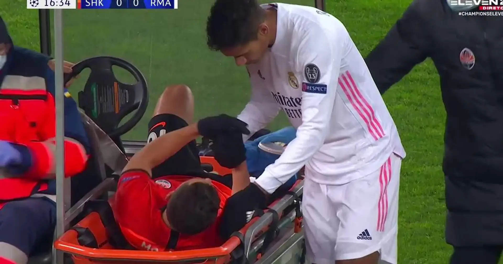 Raphael Varane shows true class, apologizing to Shakhtar player after nasty foul