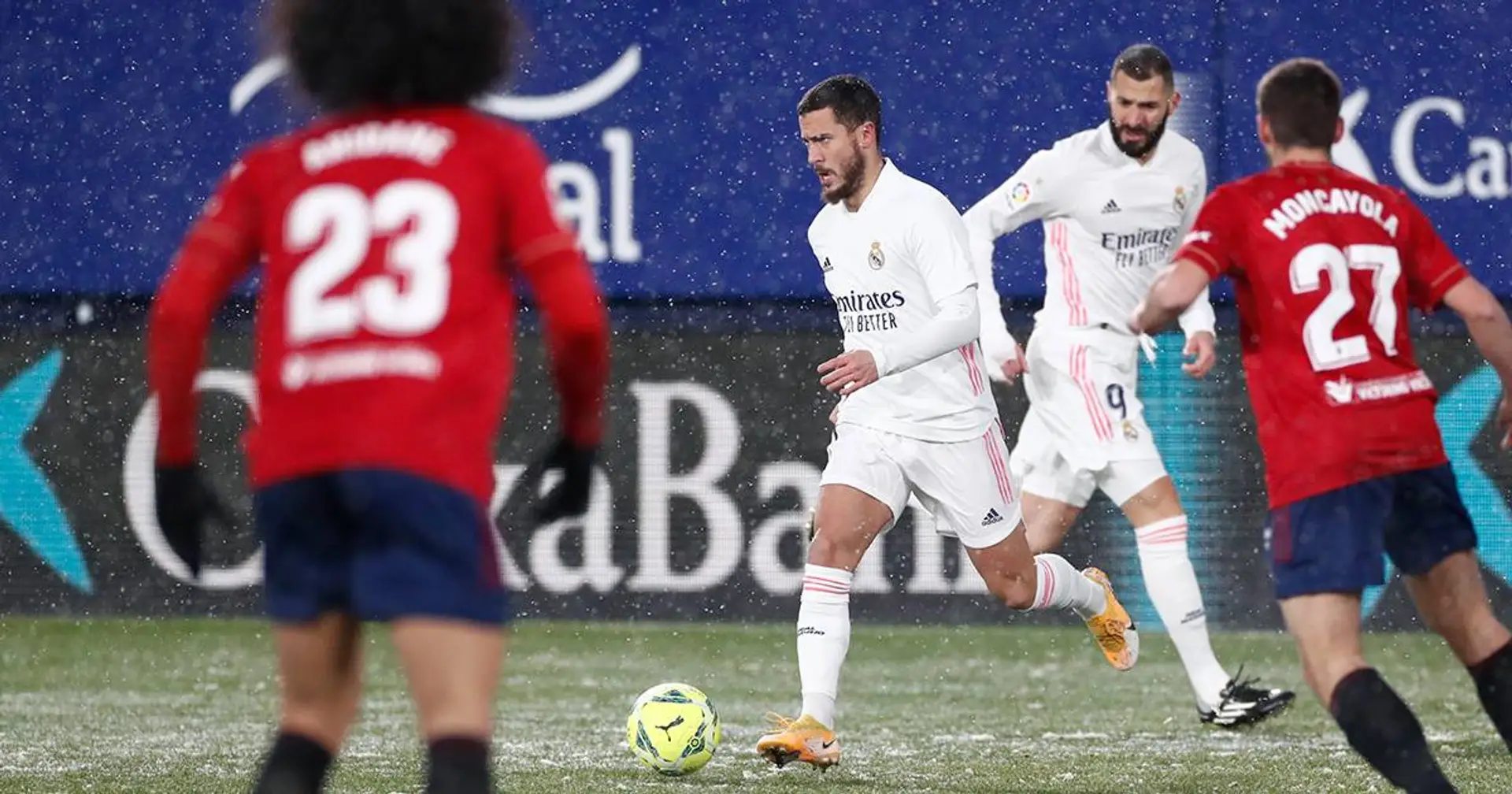 Madrid really struggle against Osasuna and heavy snowfall: confirmed by just 1 stats