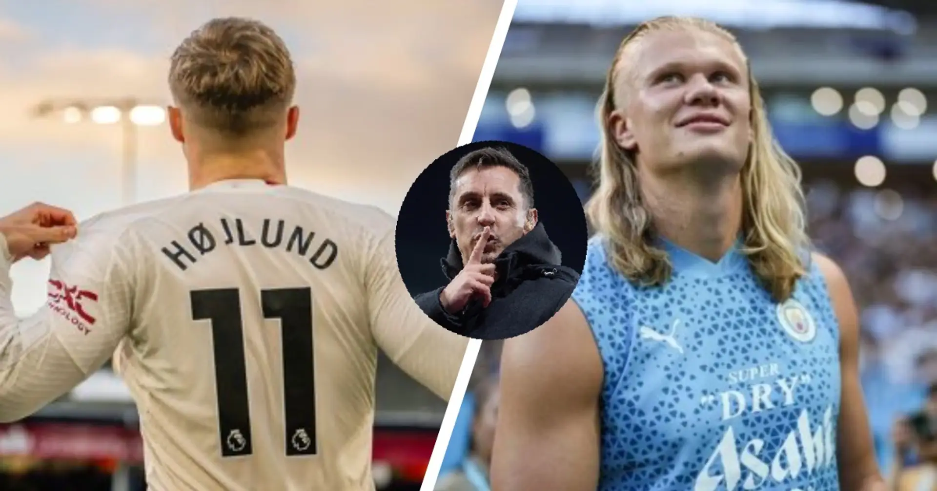 Finishing aside: Gary Neville lists three qualities Hojlund & Haaland have in common 